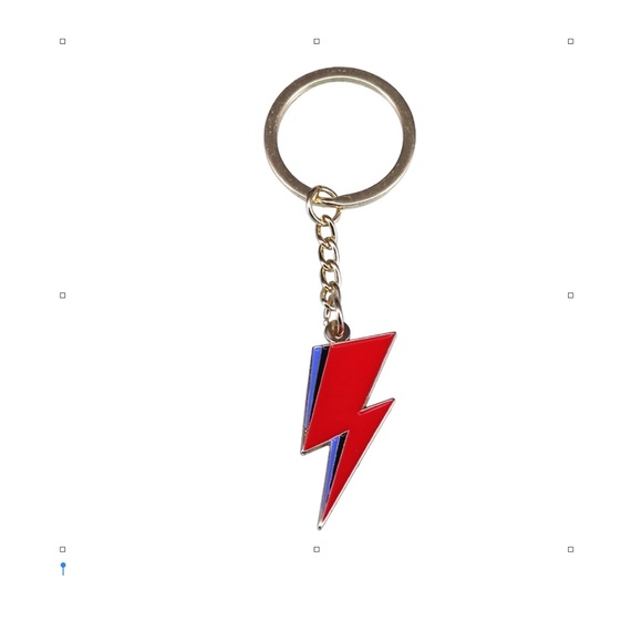 Bowie Bolt Gold Ring Keychain - Picture 2 of 5